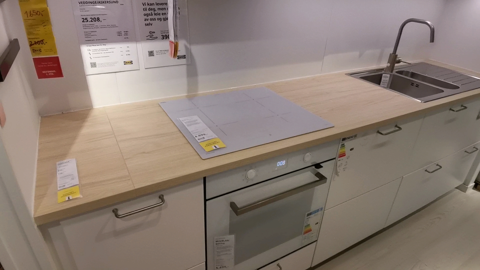Askersund and white Veddinge IKEA kitchen